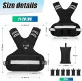 Wankeer Adjustable Weighted Vest for Women and Men, 4-10lb/11-20lb/21-30LB Adjustable Weighted Vest with Reflective Strip, Body Weight Vest for Walking, Running, Fitness, Strength Training. 