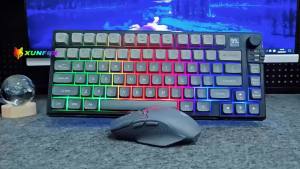 Dual-Mode 2.4G Bluetooth Wireless Gaming Keyboard Mouse Combo RGB Backlight Mechanical Office Keyboard Set For PC Laptop Tablet