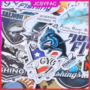 JCSYFAC Nhãn dán vui nhộn hình ngư dân cá hoạt động câu cá ngoài trời dành cho điện thoại laptop ván trượt ô tô tủ lạnh hộp thủy tinh bể cá xô – trang trí tự làm 50 100 chiếc