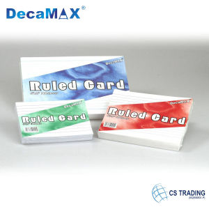 Decamax White Index Card/Ruled Card 3 x 5/5 x 8"(100 Sheets/Pack) "/4 x 6"