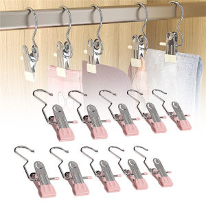Kebidumei 10pcs Stainless Steel Clothespins Laundry Clothes Pegs Portable Hanging Clothes Clip For Home Laundry Clothing Store Pins Tool
