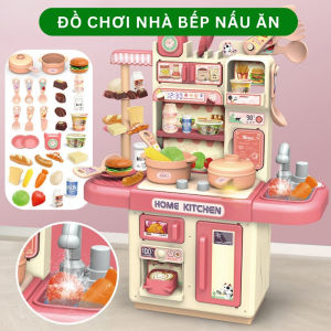 Đồ chơi nhà bếp mô phỏng nấu ăn chân thật đồ chơi bếp đứng có hiệu ứng âm thanhđèn và khói hơi nước 36 chi tiết