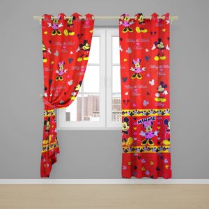 Gorden/hordeng/tirai anak smockring motif karakter FREE hook&tali size Tinggi 225cm LP