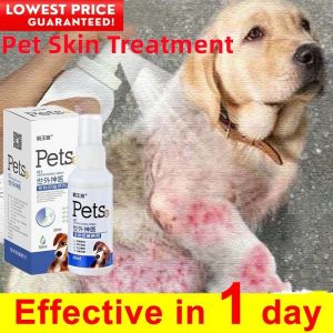 Pet Skin Treatment for dogs Pet Anti fungal Spray Dog Skin Disease Treatment for Tick and Flea Safe and effective Solve the problems of dandruff skin itching fungus moss hair loss herpes Dog spray for skin allergy Galis treatment