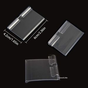 30PCS Shelf Retail Price Tag Holder Clear PVC Price Tag Display Holder Stand Merchandise Sign Display Holder