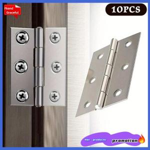 Fkend 10pcs Stainless Steel Door Hinges Cabinet Doors Windows Wooden Box Flat Hinge Home Furniture Hardware Accessories