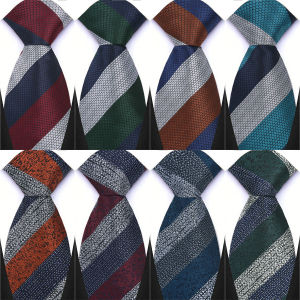 New Striped Neck Ties for Men Wedding 8CM Tie for Groom Suits Ties Boy Necktie Gravata Jacquard Mens Ties Groomsmen Gifts