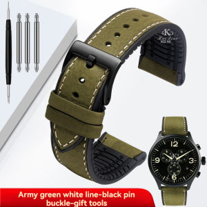 Italy Genuine leather skin watchband For any brand watch Soft waterproof rubber Bottom strap Men bracelet 19mm 20mm 21 22mm 23mm2026