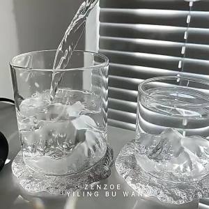 High Borosilicate Transparent Mountain - Viewing Cup | Barangan Berkualiti Reka Bentuk Pra - Premium Multi-Purpose Daily Practical Utility Accessory - Robust Engineering Build | Ba