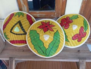 Caping lukis anak - Topi Caping petani - dudukuy motif unik