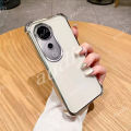 Vivo V50 Pro 5G สี่มุมชุบ ป้องกันการตกเคสโทรศัพท์โปร่งใสสำหรับ Vivo V40 V50 Pro V40Pro V50Pro 5G 2025 เคสด้านหลังซิลิโคนกันกระแทกหรูหราสำหรับ VivoV40 VivoV50 Pro VivoV40Pro VivoV50Pro 5G. 