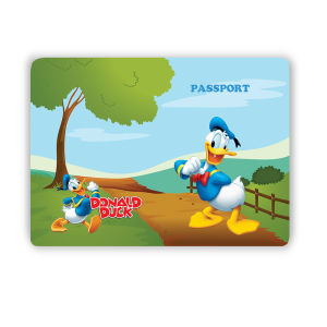 Cover Passport Karakter Donald dan Daisy Duck Sampul Buku Paspor Case Holder Document Travelling Organizer