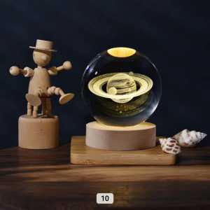 *RGK* Lampu Tidur Bola Kristal Motif Karakter LED USB