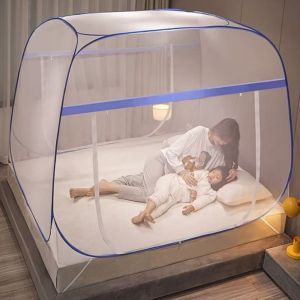 KELAMBU { LIPAT TIDUR TENDA DEWASA } JUMBO UKURAN 180X200 DAN UKURAN 200X200 ORIGINAL ANTI NYAMUK Kelambu Kasur Kelambu Lipat Kelambu Tidur Dewasa Bawah bolong Pinggiran Karet Ukuran Jumbo 200x200