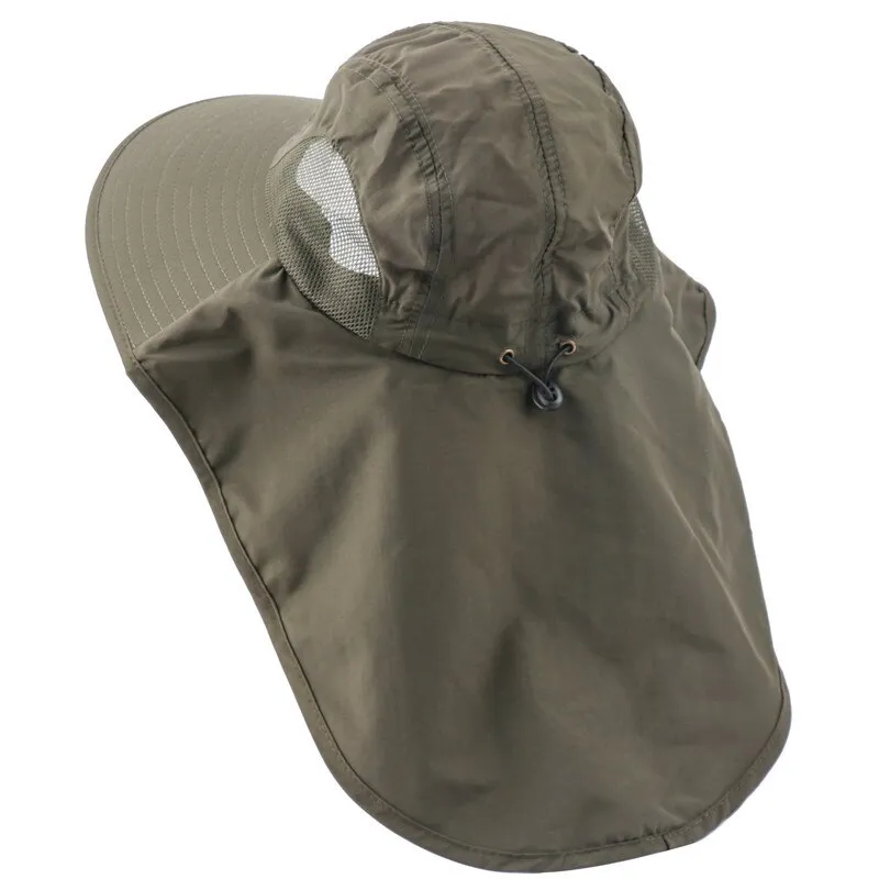 Wide Brim Bucket Hat with Neck Cover Quick Dry Large Brim Fishing