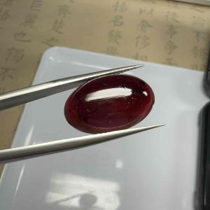 THÔNG ĐÈN GIÁC LÕM BÊN TRONG ( THIÊN NHIÊN ) GARNET HỒNG NGỌC LỰU ĐỎ ĐEN TRONG SUỐT 14285-ĐÁ