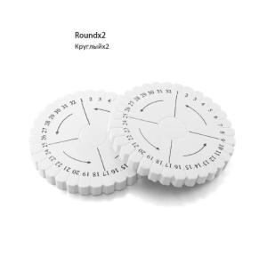 2pcs/set Round&Square Bracelet Knitting Kumihimo Disc Disk Tray Braided Rope Knot Weaving Jewelry Desgin Board Jewelry Tool