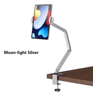 Multi-angle Overhead Phone/Tablet Metal Holder Universal Mobile Phone Smartphone Smart Tablet Ipad Mount Lazy Bracket 360° Rotation Clamp Stand Flexible Long Arm Live Stream Broadcast Studio