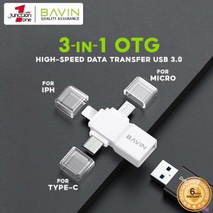 BAVIN 3 in 1 OTG USB Camera Adapter w/ High Speed Transmission no Delay / Plug & Play OTG Adapter