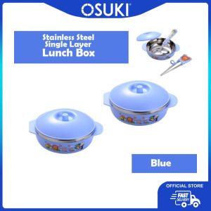 OSUKI Stainless Steel Children Lunch Box (Blue) (x2)