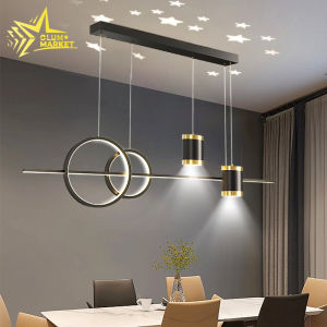 Starry Sky Projection Chandelier Nordic Luxury Creative Chandelier LED light Iron Pendant Light for Restaurant living Room Bar Counter Decorative lighting