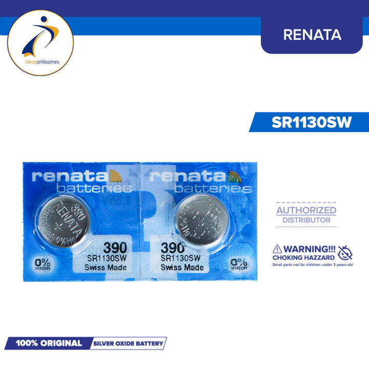 Renata 390 (SR1130SW) Watch Batteries Pack of Silver Oxide