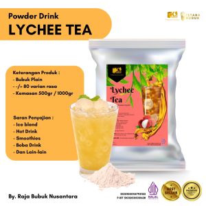 Bubuk Minuman Regular Rasa Lychee Tea Powder Drink Reguler Teh Leci