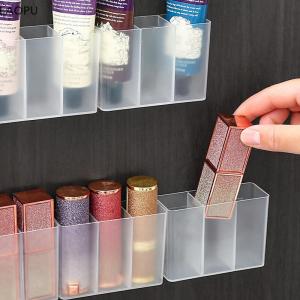 🎉【Low price】🎉LAOPU Wall Mounted 3 Grids Jewelry Box Cabinet Self-adhesive Sundries Storage Box Eyebrow Pencil Lipstick Lip Glaze Organizer