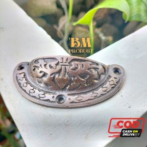 Tarikan Laci Kuningan Motif Kerang Ukir 1 pcs Handle Laci Handle Lemari