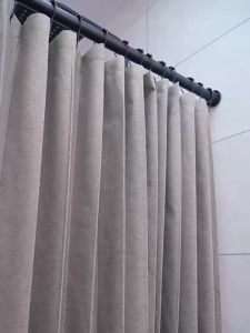 [XnMus.] Magnetic shower curtain rod set Foldable Shower Curtain Waterproof Folding Curtain
