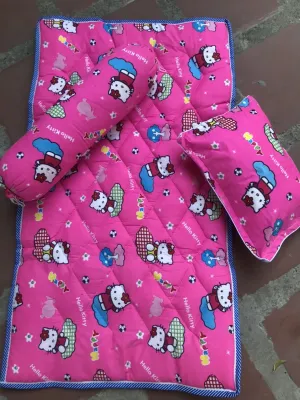 BỘ NỆM KÈM GỐI ĐI HỌC 5D CHO BÉ COTTON -60-110CM bộ nệm cho bé- BỘ NỆM ĐI MẪU GIÁO VẢI COTON - BỘ NỆM CHO BÉ KÈM 2 GỐI