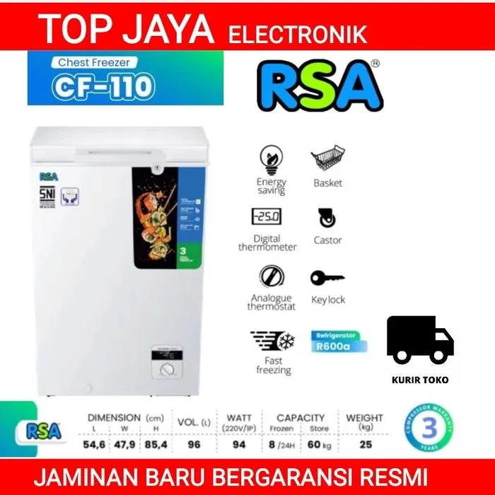 CHEST FREZEER RSA 100 LITER CF 110/CHEST FREEZER RSA 100 LITER CF 110 ...