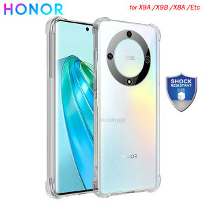 Honor X8A X9A X9B X9C 5G Transparent Clear Shockproof Airbag Thicker TPU Case Back Cover