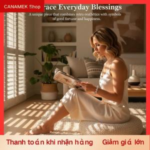CS Handmade may mắn an toàn Vòng đeo tay Retro dân tộc có thể điều chỉnh tay cầu nguyện cho phước lành đồ trang sức tinh thần cho nam giới và phụ nữ