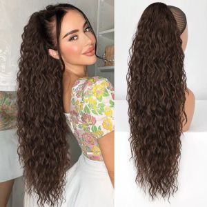 Long Curly Hair Claw Ponytail Claw Clip Curly Hair Ponytail Fluffy Wavy Ponytail Hair Extensions