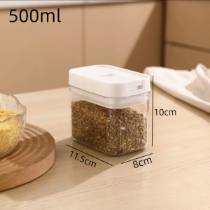 กล่องเก็บอาหารแห้ง  กล่องเก็บของ มี 4 ขนาด กล่องใส่อาหาร  เก็บอาหารแห้ง เก็บขนม พร้อมฝาปิดผนึก KKHOME