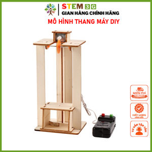 Sản phẩm STEM. Đồ chơi lắp ráp Thang Máy DIY STEM. Đồ chơi mô hình gỗ giáo dục khoa học công nghệ cho bé. stem3g