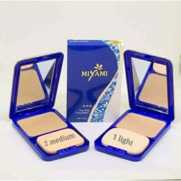 Original Cosway Miyami Two Way Foundation - Light/Medium/(SPF 15) Bedak miyami (13.2g)