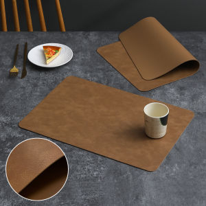 Nordic Style PU Leather Placemat Heat-Resistant Waterproof Pads Non-Slip Kitchen Dining PU Table Place Mats