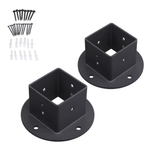 6ชิ้นเสายึดฐานรองเสาโลหะแข็งแรงสำหรับราวรั้วความเป็นส่วนตัวแผง Gazebos Pergolas และวงเล็บสนับสนุนกล่องจดหมาย