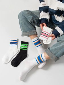 🤍 ถุงเท้าแฟชั่นใหม่ สำหรับผู้หญิง ราคาถูกต้อง ถุงเท้ากีฬาลายอินเทรนด์ ถุงเท้านักเรียนผ้าฝ้าย สวมใส่สบาย