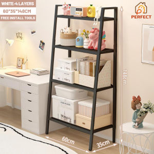 Rack Organizer Shelf Layer for Living Room Book Organizer Metal shelf 4 Tier Slim Wide Storage Shelves perfect  Style Corner Shelf Rack Nordic Minimalist Shelves Rack Organizer