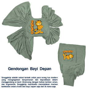 Jual Gendongan Bayi Depan Praktis M shape baby wrap 3in1 Geos Gambar Garfield Hug satu set