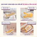 Ghế đa năng 2in1 vệ sinh, ghế tắm sơ sinh có chân tự đứng gập gọn, sử dụng như lưới tắm, phao đệm đỡ tắm. 