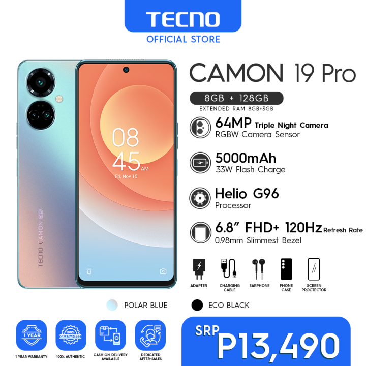 TECNO Camon 19 Pro, 8GB RAM+128GB ROM; Model: CI8n | Lazada PH