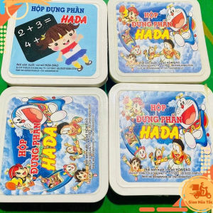 Hộp phấn học sinh bằng nhựa 9cm x 9cm (4 phấn trắng 1 miếng bôi bảng)