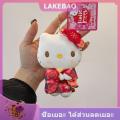 【LAKEBAO】 พวงกุญแจตุ๊กตาเฮลโลคิตตี้, พวงกุญแจการ์ตูนแมว KT ตุ๊กตาผ้ากำมะหยี่กระเป๋าอุปกรณ์ของขวัญพวงกุญแจรถ. 