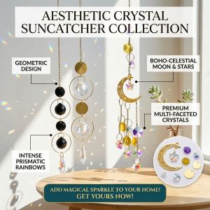 Sun Crystal Wind Chime Sun Catcher Planet Star Moon Garden Home Decoration Outdoor Hanging Ornament Festival Gift