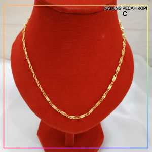 Nice Jewelry Kalung dewasa polos tanpa liontin kalung wanita perhiasan lapis emas gold KL 150