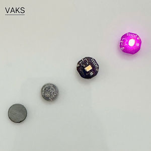 Combo 3 cái Chip LED nam châm 10mm HỒNG nhấp nháy sử dụng cho tượng nhỏ mô hình..